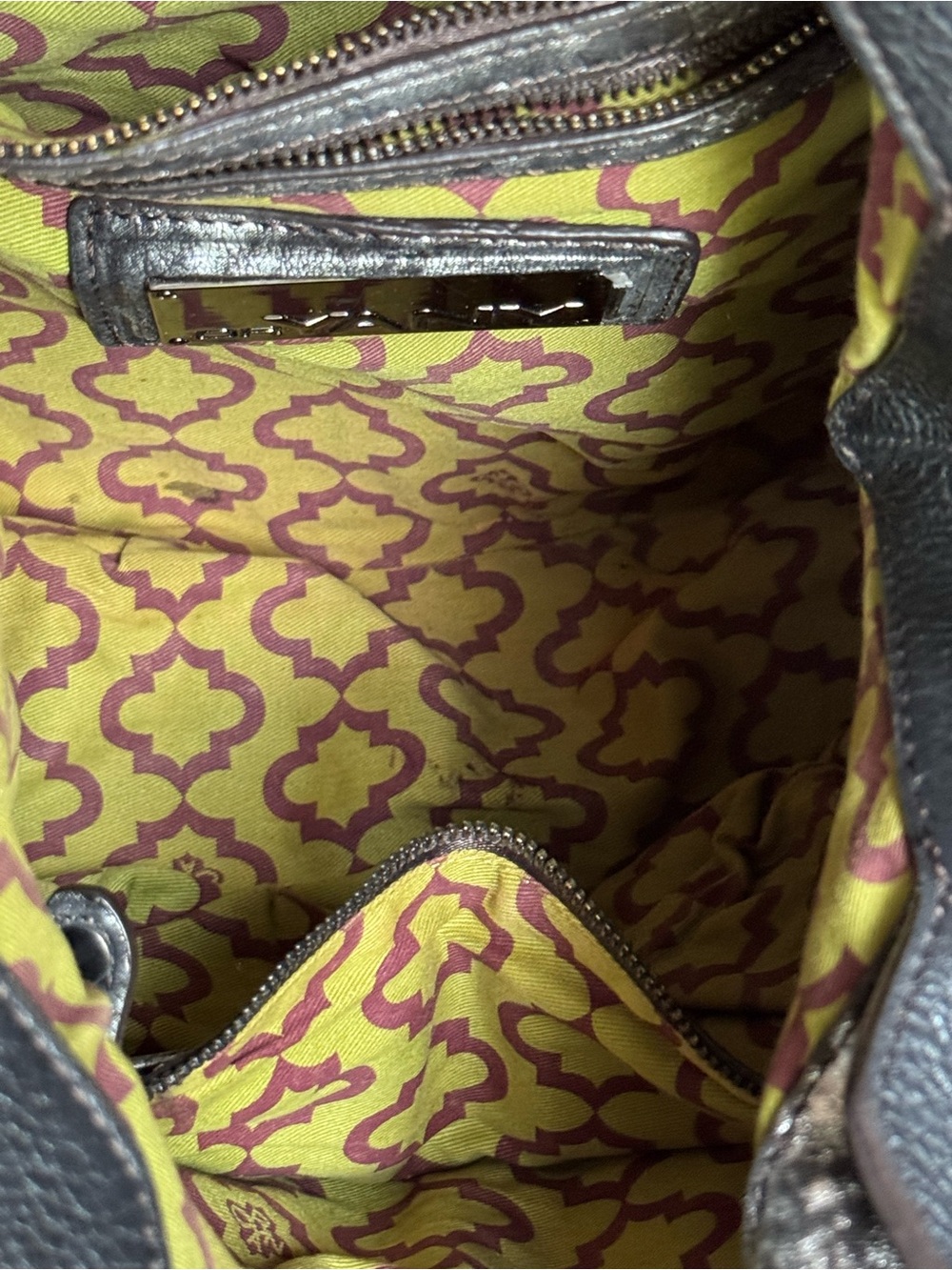 orYANY Marbled Gray & Black Leather Shoulder Tote Bag - Picture 12 of 13